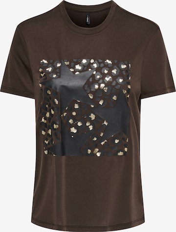T-shirt 'ONLFREE' ONLY en marron : devant