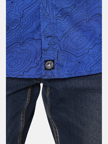 Jan Vanderstorm Comfort fit Button Up Shirt ' Lysander ' in Blue