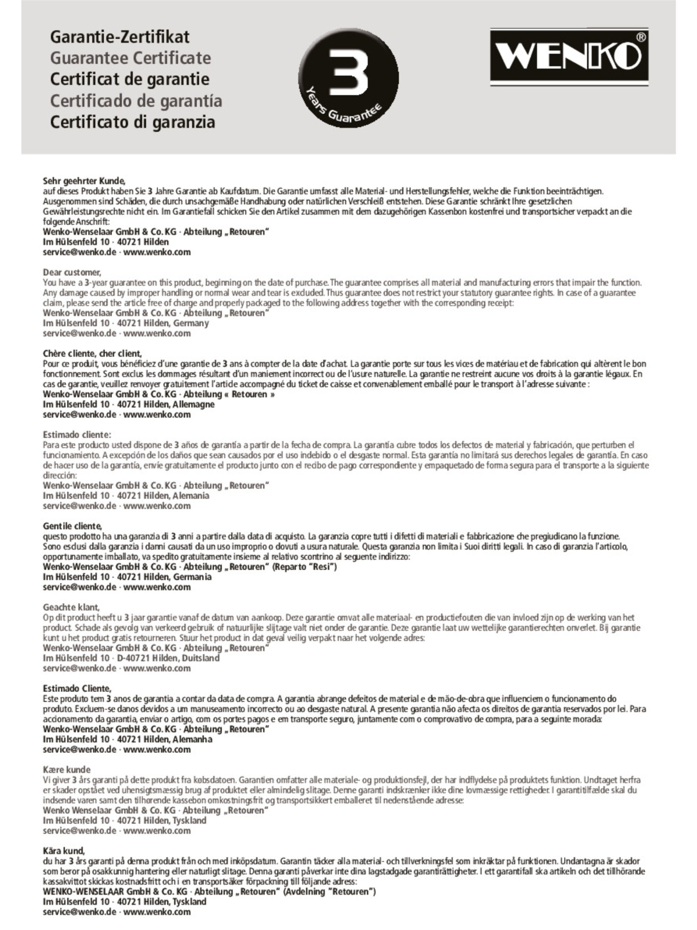 Wenko WC-Sitz in Schwarz