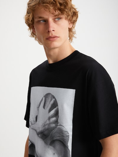 Grimelange T-Shirt en gris / gris clair / noir, Vue avec produit