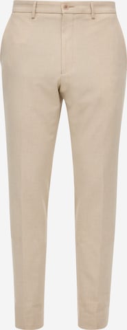 Coupe slim Pantalon à plis s.Oliver BLACK LABEL en beige : devant