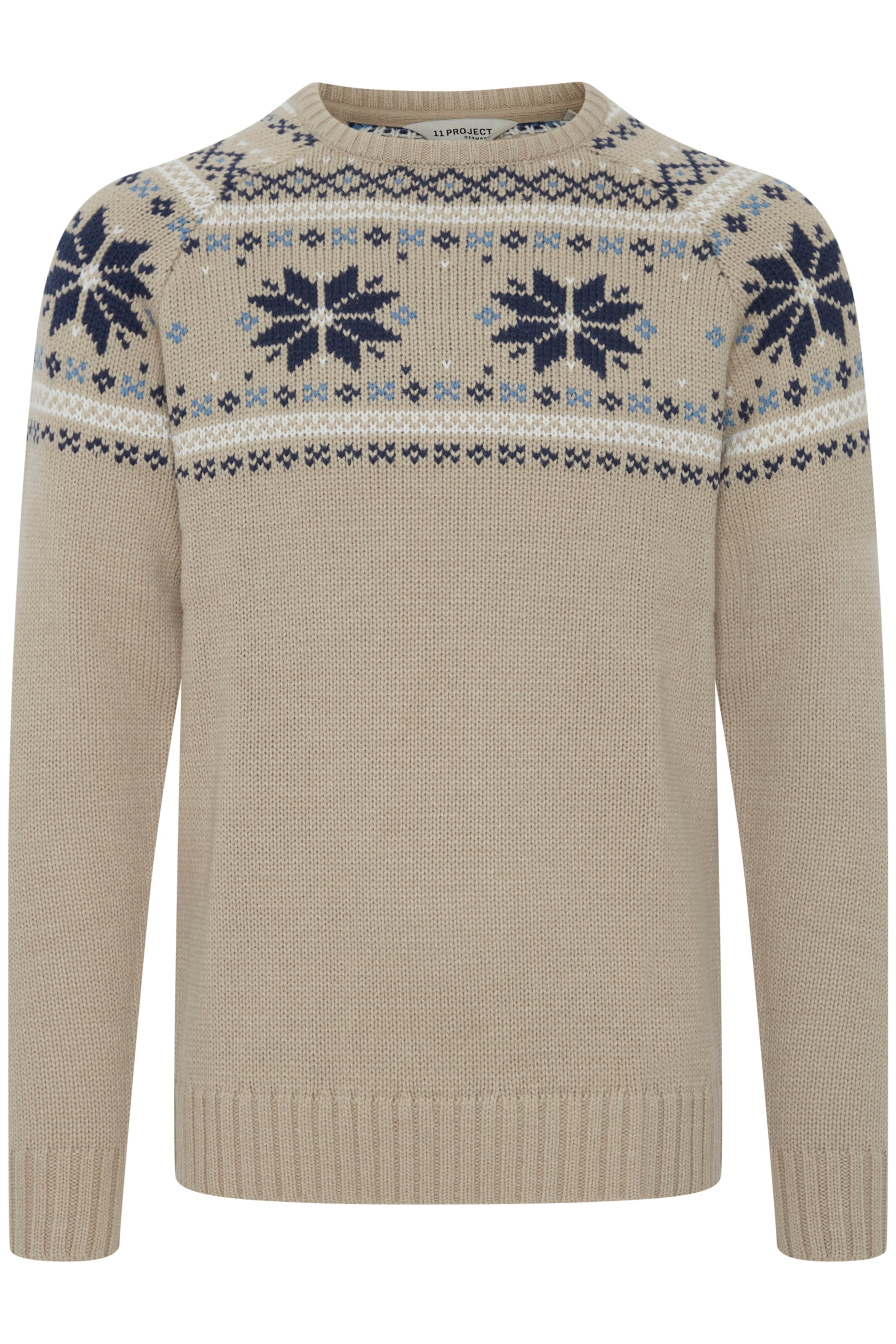 11 Project Sweater 'Timbro' in Blue / Light brown / White, Item view