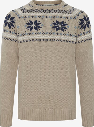 11 Project Sweater 'Timbro' in Blue / Light brown / White, Item view