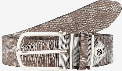 Cintura b.belt Handmade in Germany di colore beige scuro / argento, Visualizzazione prodotti