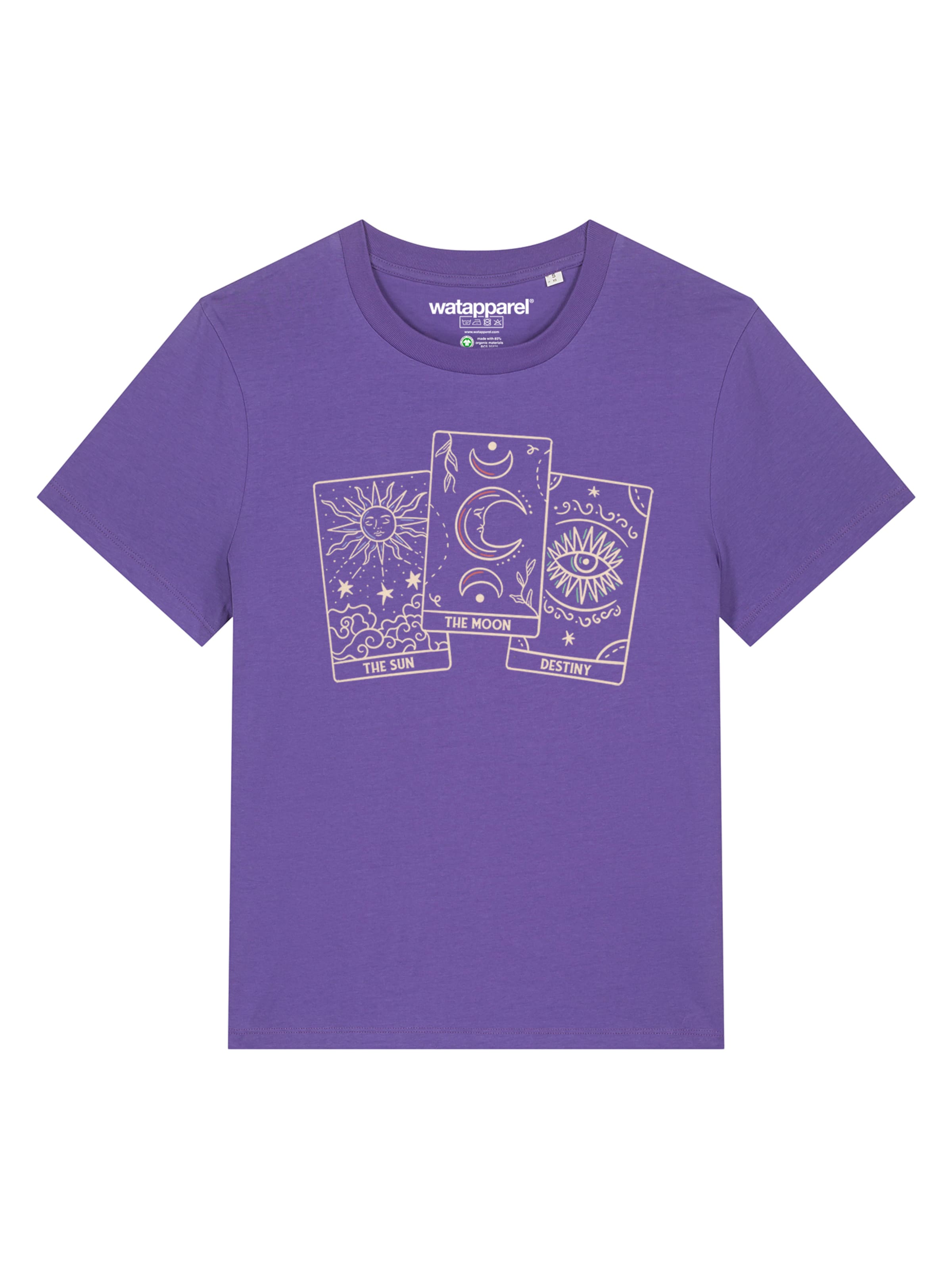 T-shirt 'Tarot Set' Watapparel en violet : devant