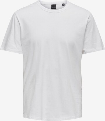 T-Shirt 'Smart Life' Only & Sons en blanc : devant