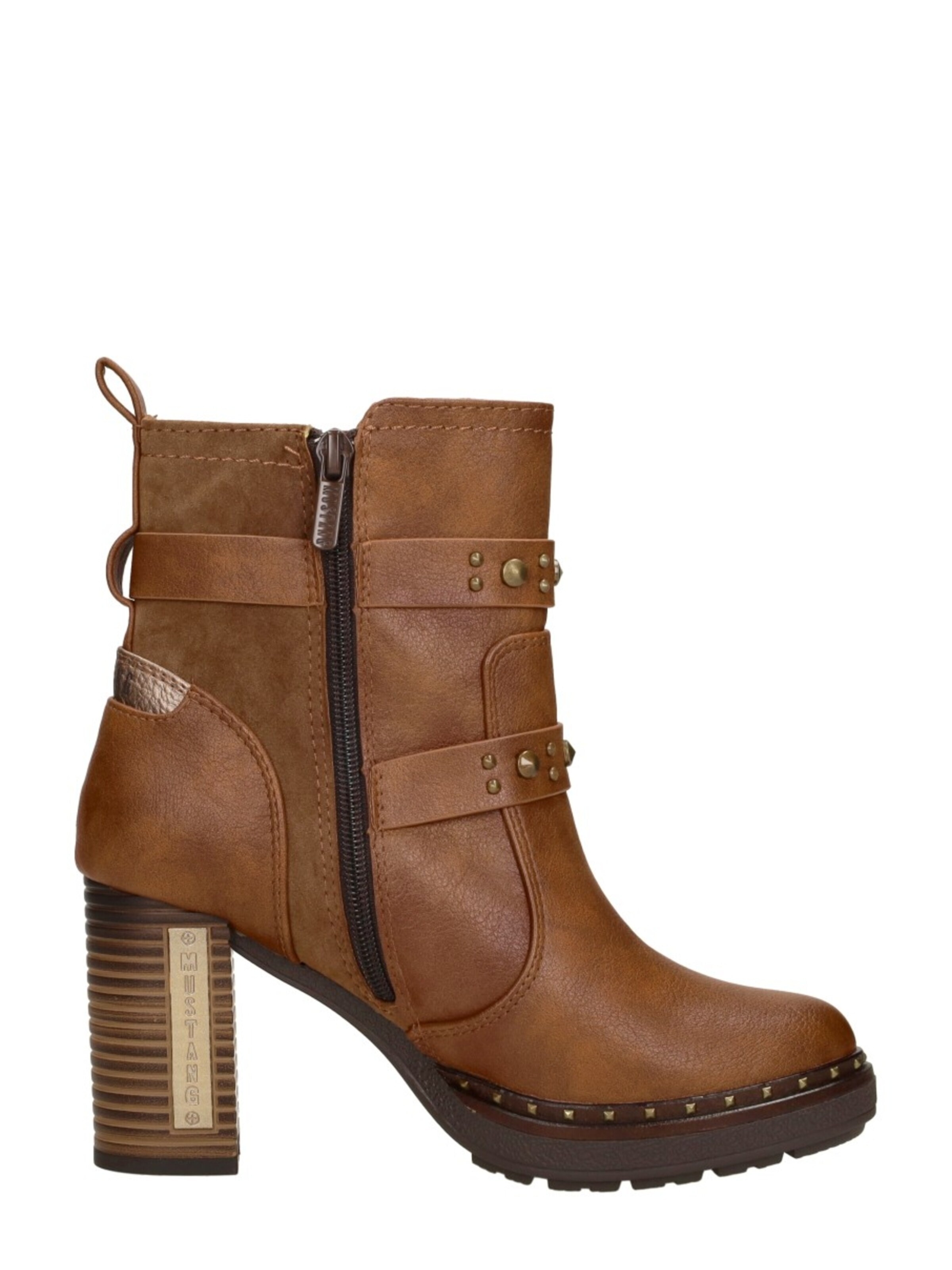 MUSTANG Boots 'Enkellaarsjes Hak' in Bruin