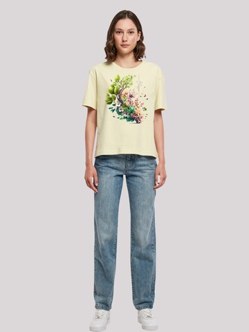 F4NT4STIC T-Shirt 'Spring Tree' in Gelb