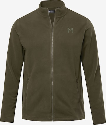 Men Plus Fleece jas in Groen: voorkant