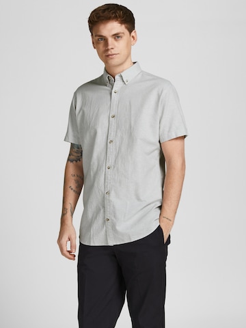 Coupe regular Chemise 'Summer' JACK & JONES en gris : devant