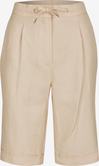Lecomte Kurze Hose in Uni-Design mit Beinkrempeln in hellbeige, Produktansicht