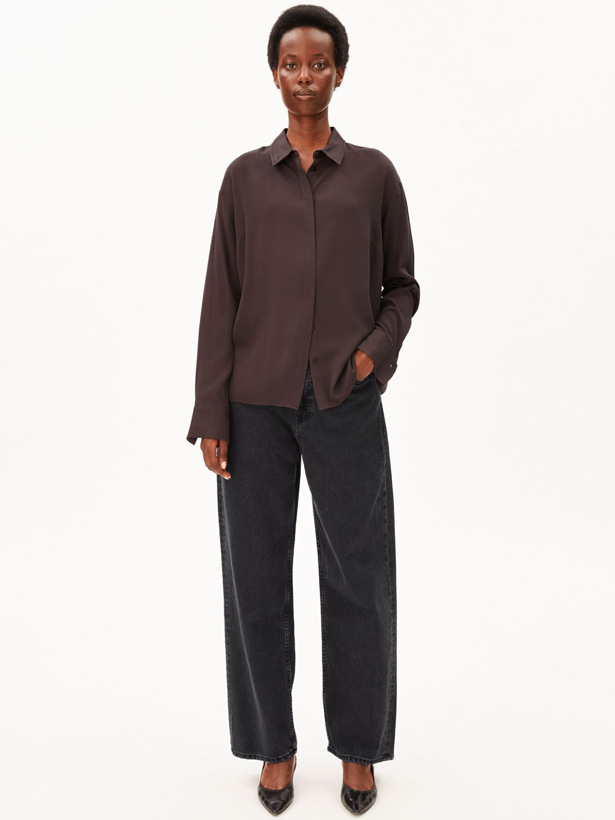 Chemisier 'LARISAANA' ARMEDANGELS en marron