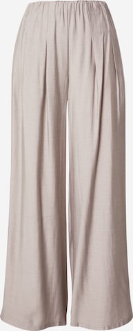 pilka VILA Plačios klešnės Klostuotos kelnės 'VIARIKA': priekis