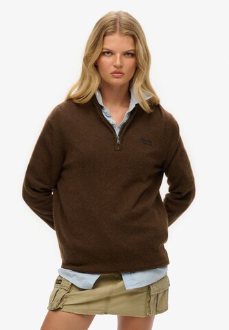 Pull-over 'Essentia' Superdry en marron : devant