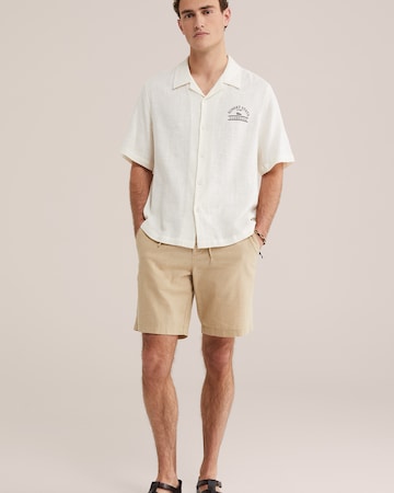 WE Fashion Voľný strih Chino nohavice - Béžová