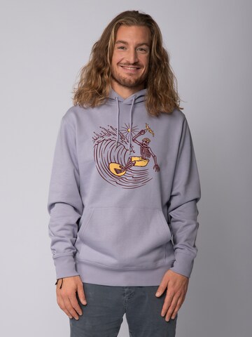 Sweat-shirt 'Surfing for life' Watapparel en violet : devant