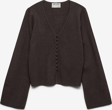 VERO MODA Gebreid vest 'AWHANNA' in Bruin: voorkant