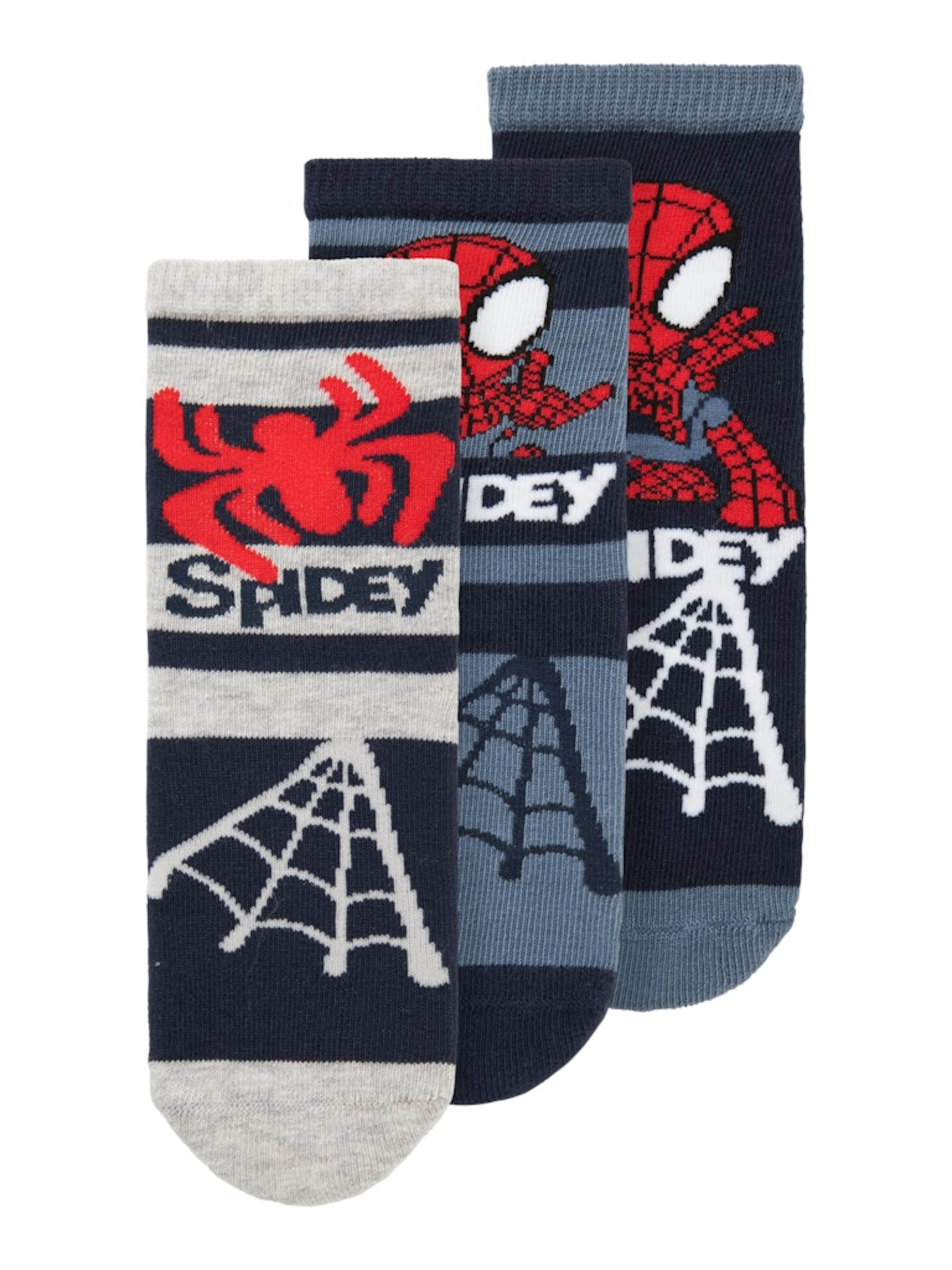 NAME IT Ponožky 'NMMMANNING SPIDER' – modrá: přední strana