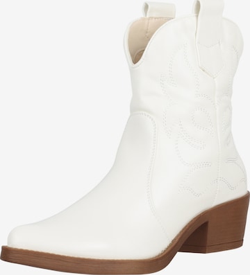 Bottes de cowboy Elara en blanc : devant
