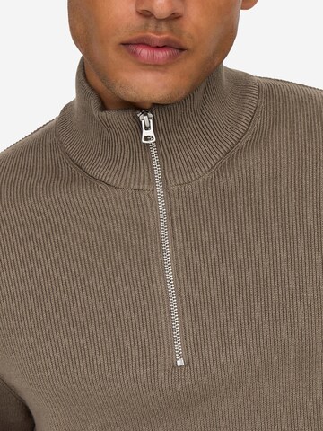 Only & Sons Sweatshirt 'Phil' in Brown