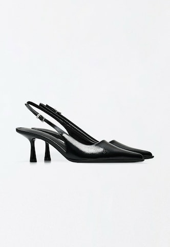 Bershka Slingpumps in Zwart