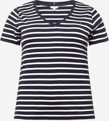 T-shirt Tommy Hilfiger Curve en bleu : devant