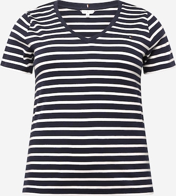 T-shirt Tommy Hilfiger Curve en bleu : devant