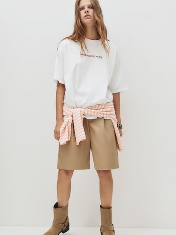 Pull&Bear Tričko 'PACIFIC' - Biela
