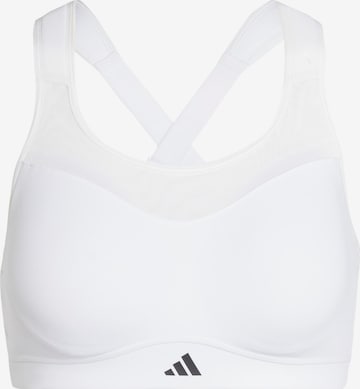 ADIDAS PERFORMANCE Sports Bra in White: front