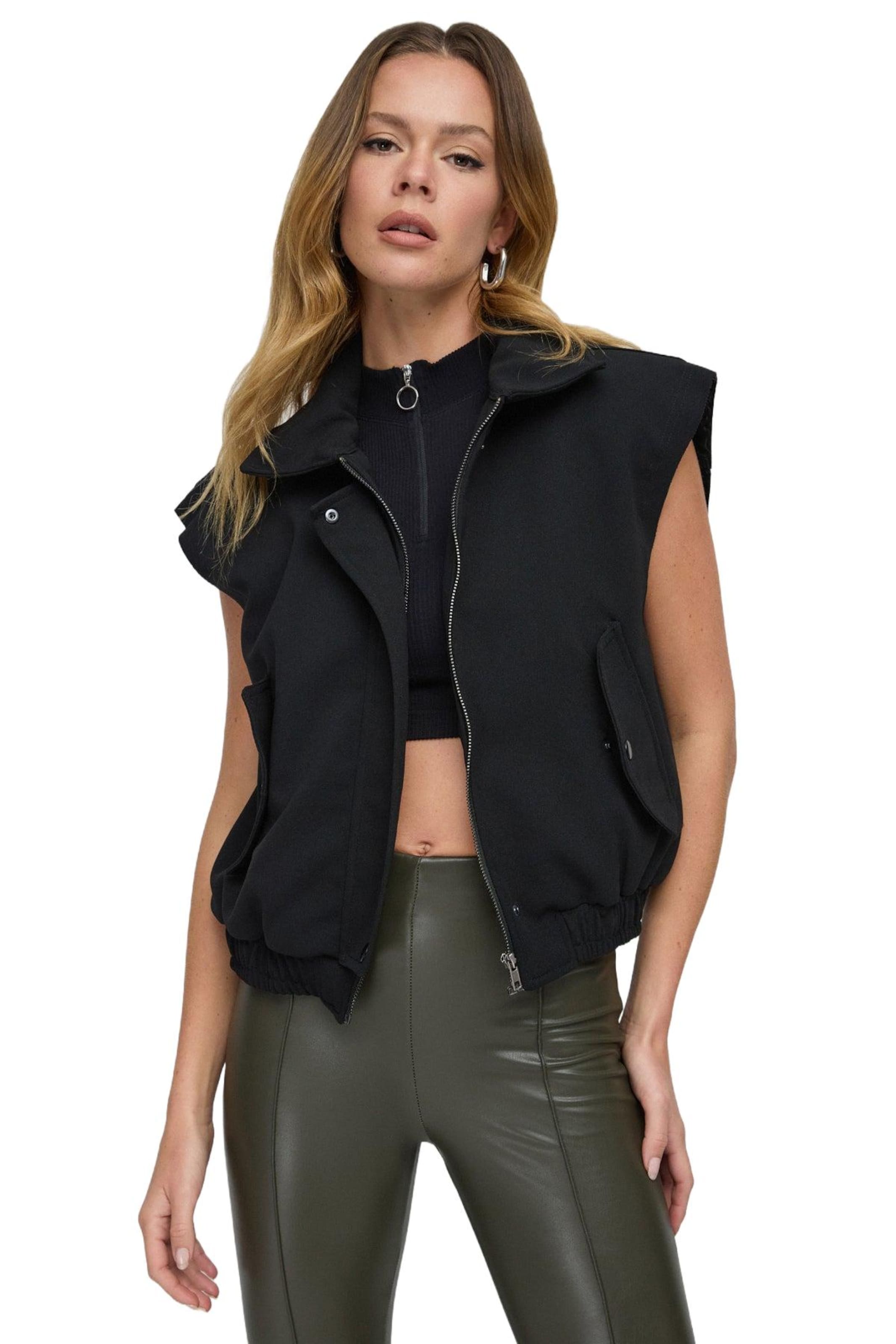 Veste mi-saison No Matter What en noir : devant