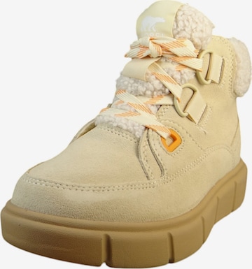 Stivaletto stringato 'Explorer III' di SOREL in beige: frontale