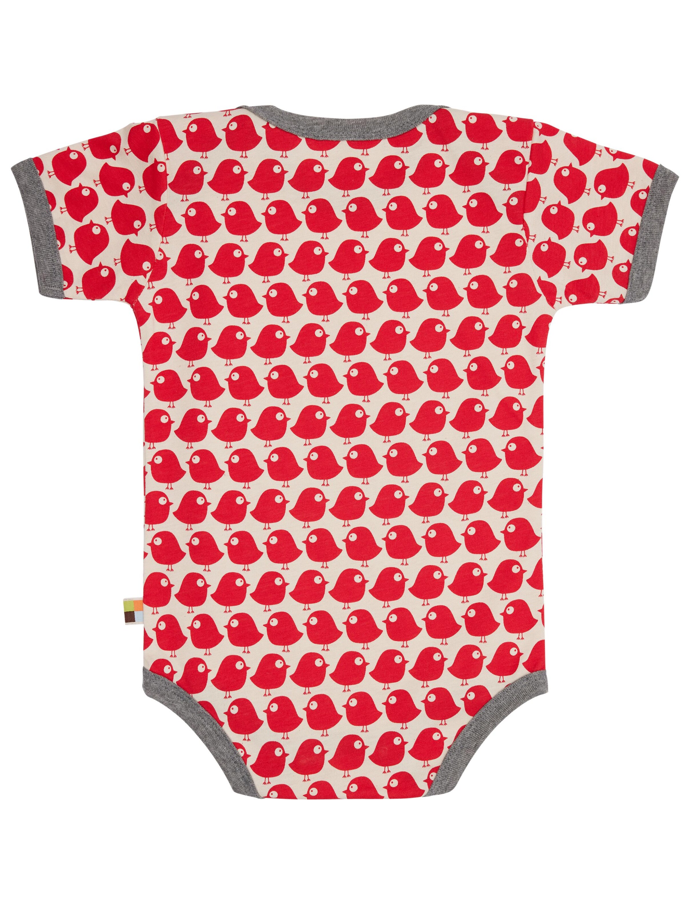 loud + proud Romper/Bodysuit 'Vögel' in Red