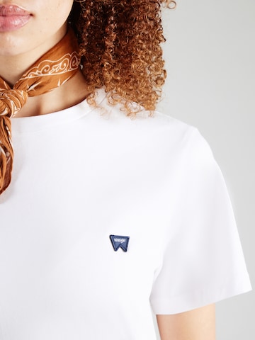 WRANGLER T-Shirt 'SIGN_OFF' in Weiß