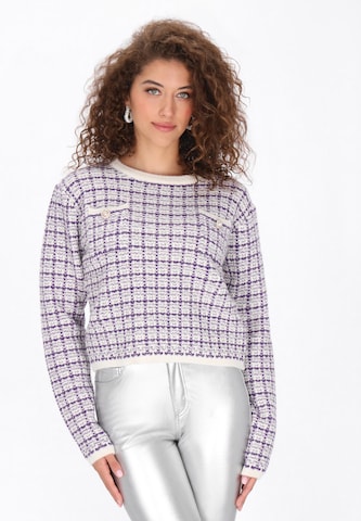 faina - Pullover em roxo: frente