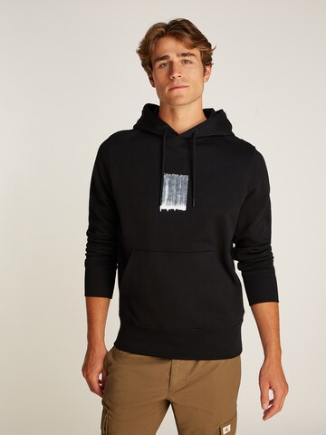Calvin Klein Jeans Sweatshirt 'BRUSH STROKE' in Schwarz: Vorderseite