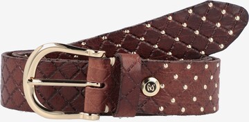 Cintura di b.belt Handmade in Germany in marrone: frontale