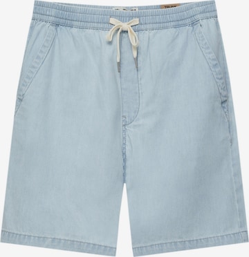 Pull&Bear Loosefit Shorts in Blau: predná strana