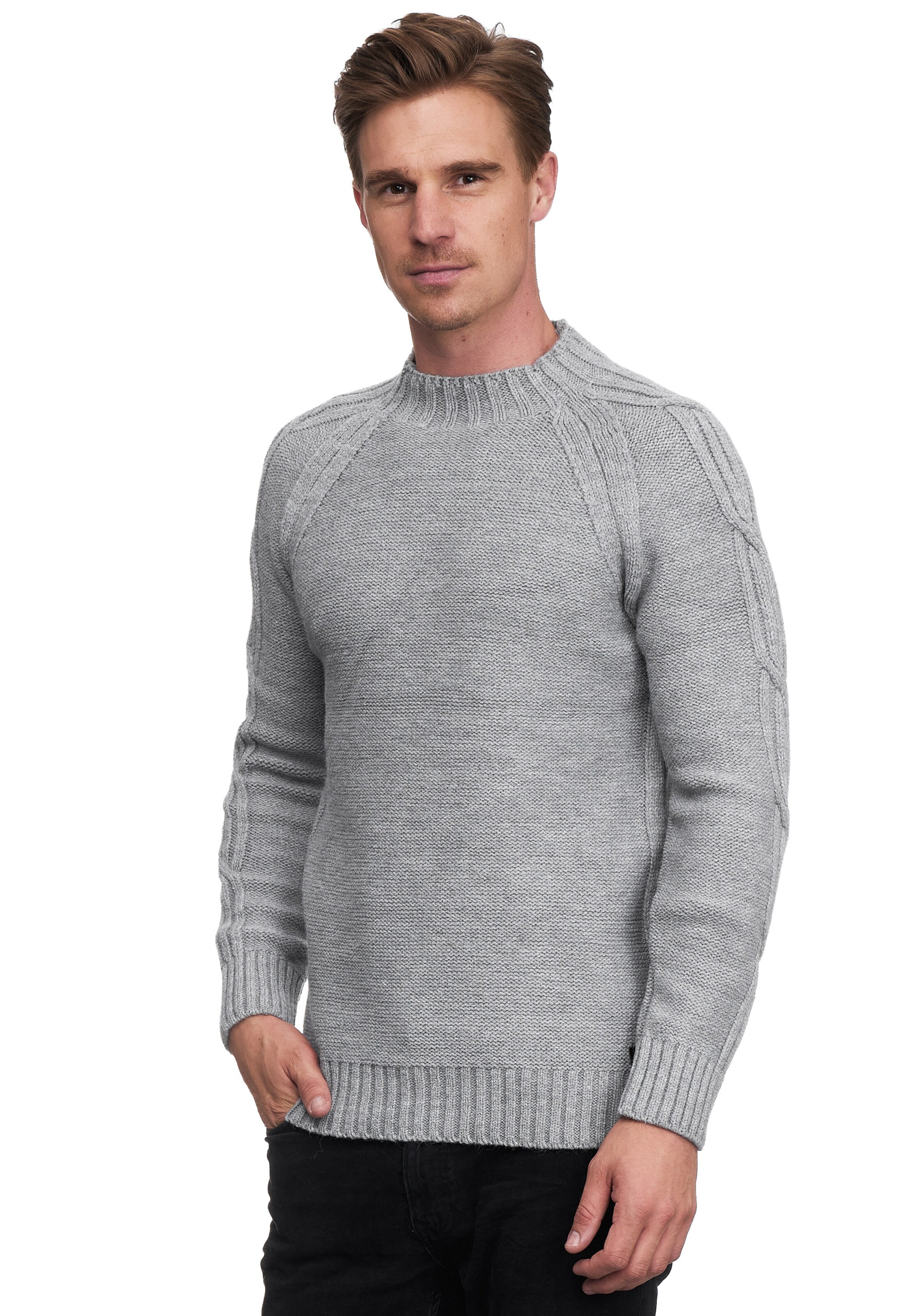 Rusty Neal Pullover in Grau: Vorderseite
