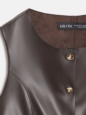 Dilvin Vest in Brown