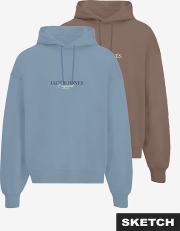 JACK & JONES Mikina 'JORBILLYBURG' - Modrá: predná strana