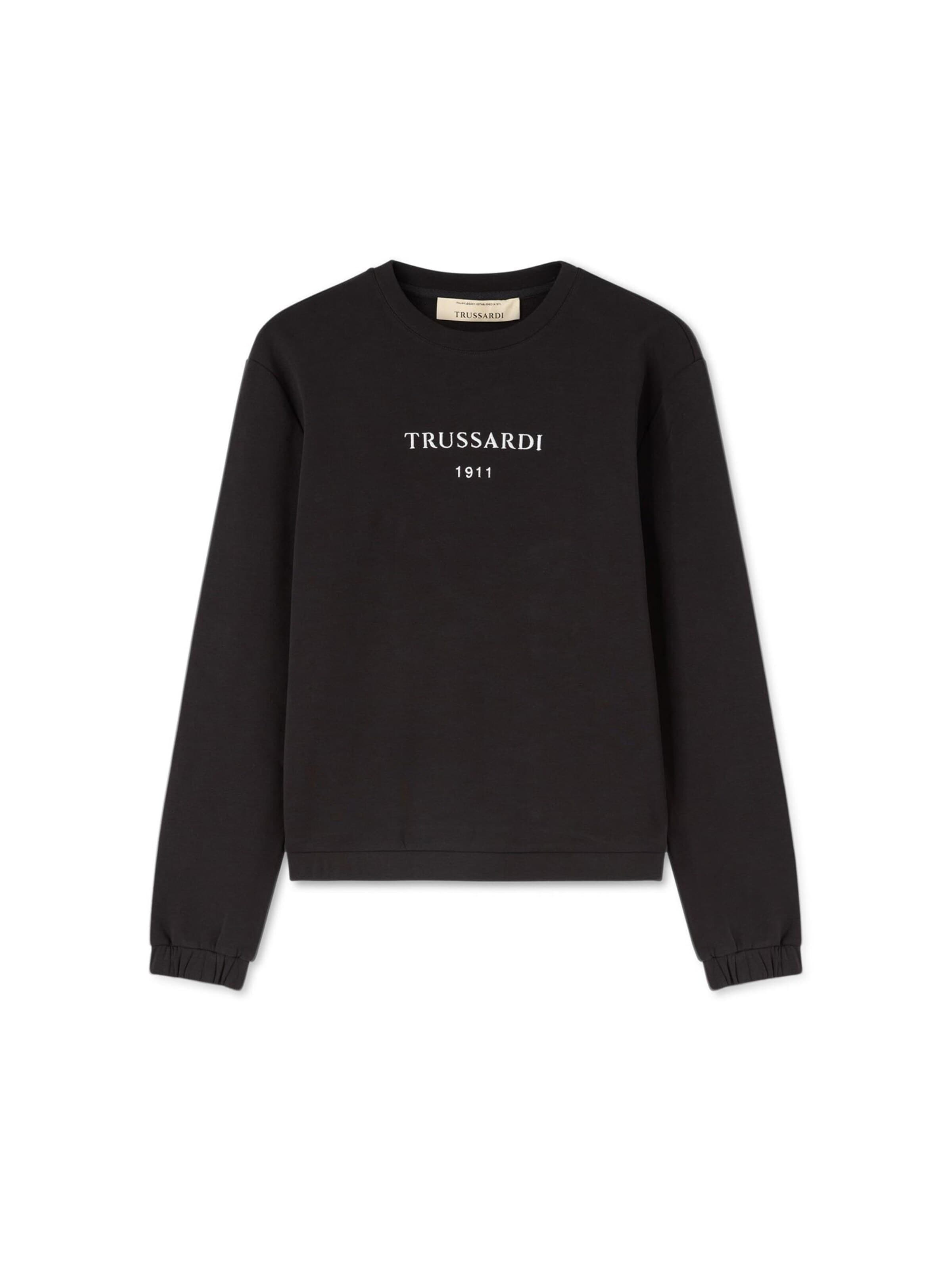 Felpa di Trussardi in nero: frontale