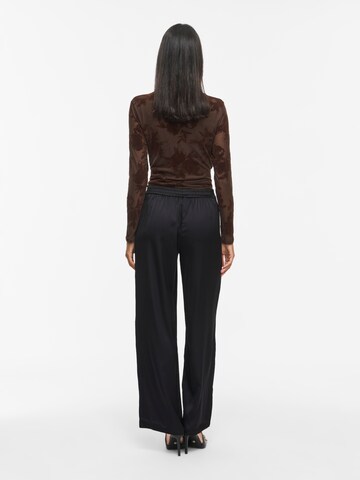 VILA Wide leg Pants 'VIENNA RAVENNA' in Black