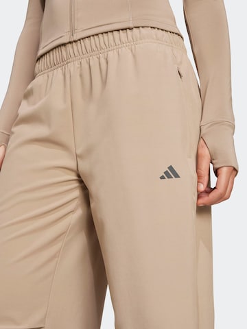 ADIDAS PERFORMANCE Wide Leg Sportsbukser 'Essentials' i brun