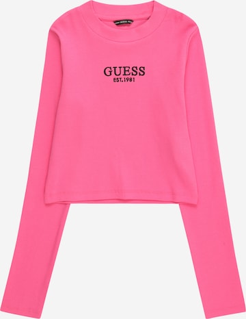 T-Shirt GUESS en rose : devant
