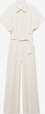 MANGO Jumpsuit 'Nantes' in Beige: voorkant