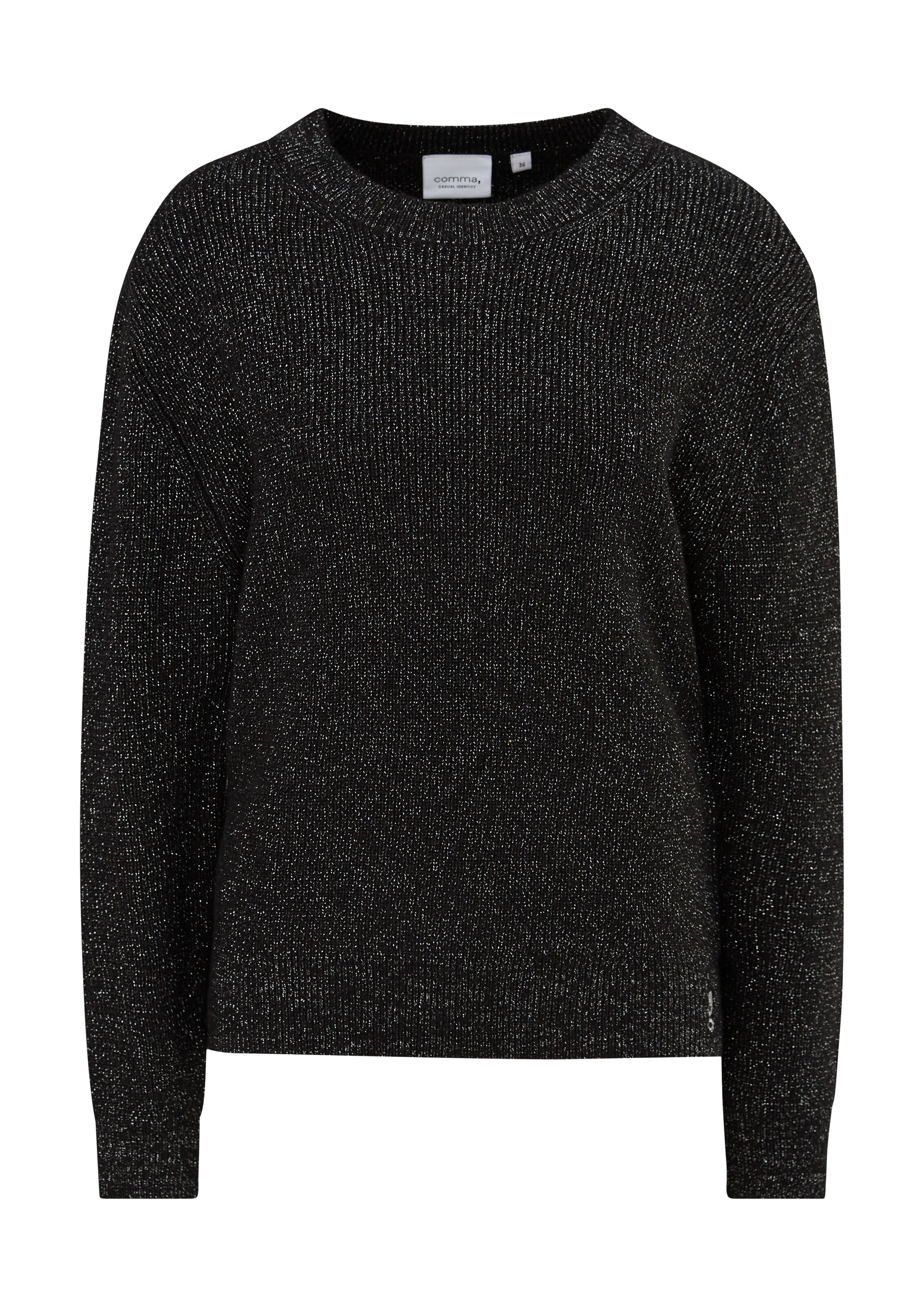 comma casual identity Sweater in Black: front