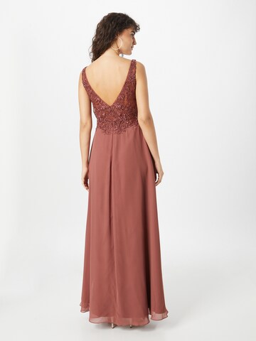 Robe de soirée Laona en marron