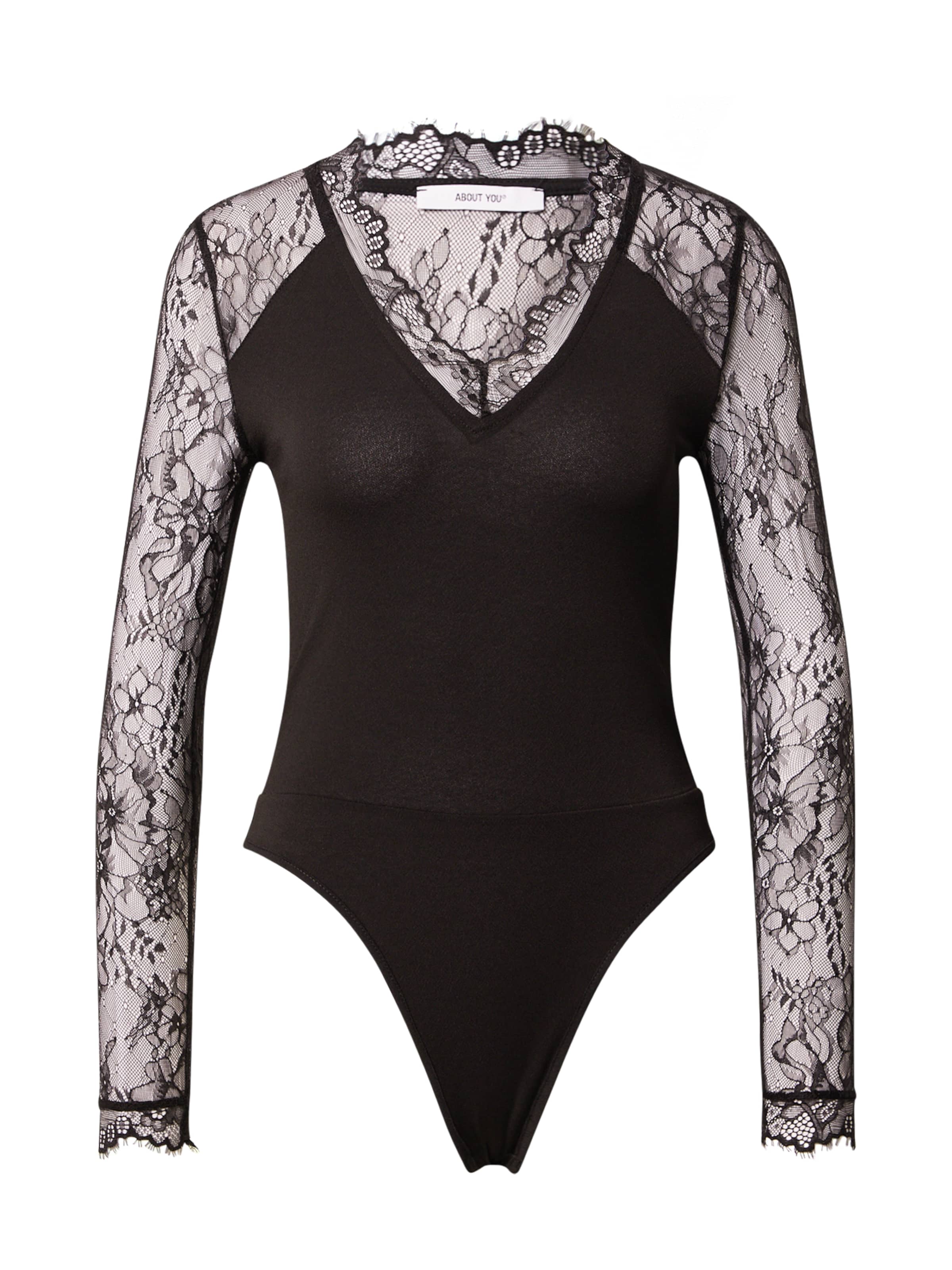 ABOUT YOU Shirt Bodysuit 'Joelina' in Black: front