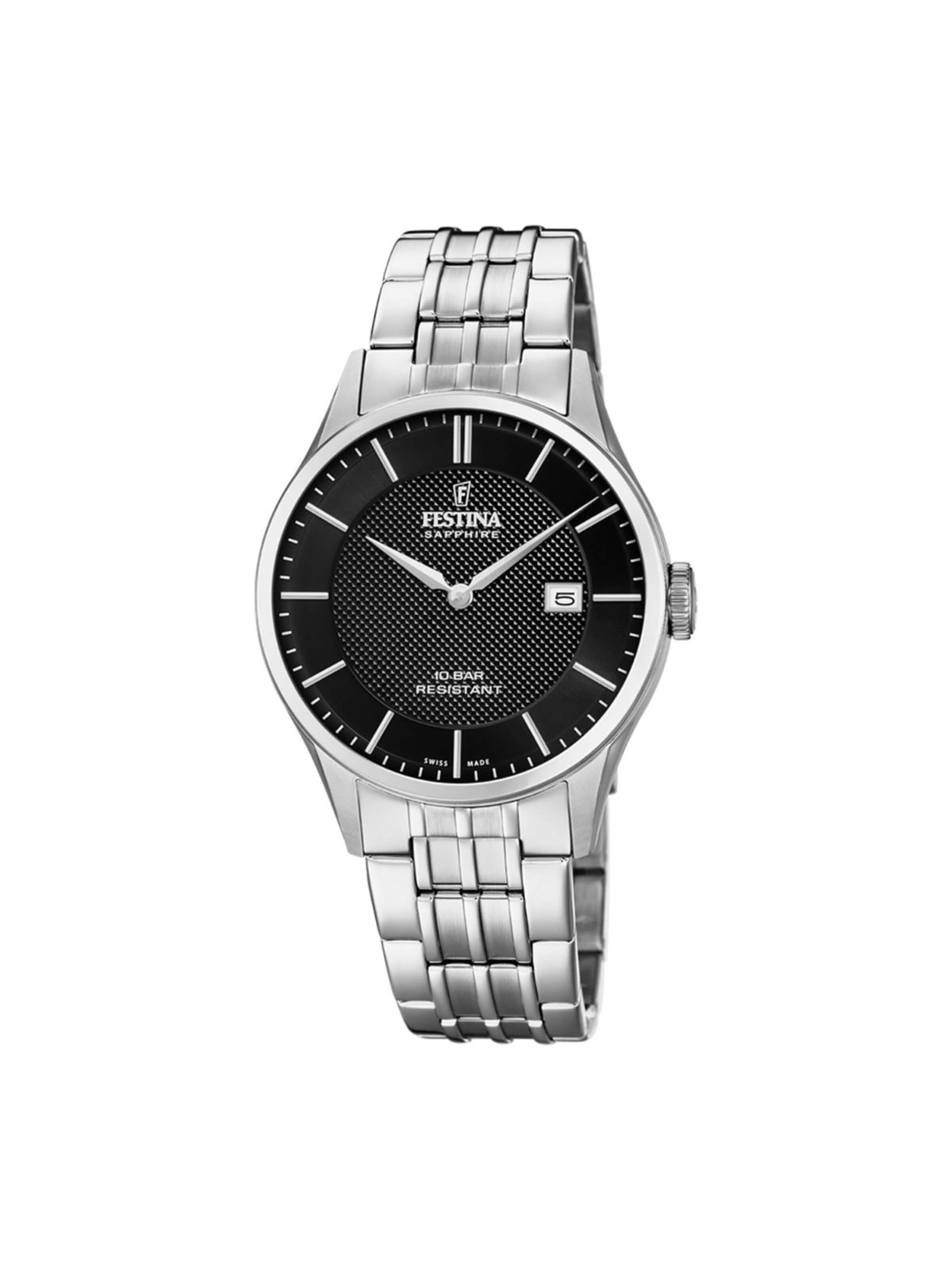 Montre à affichage analogique FESTINA en noir : devant