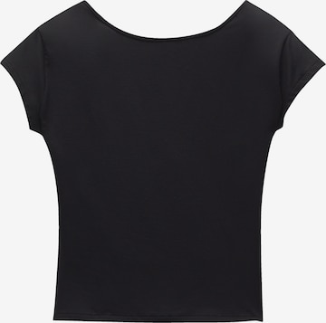 T-shirt Pull&Bear en noir : devant